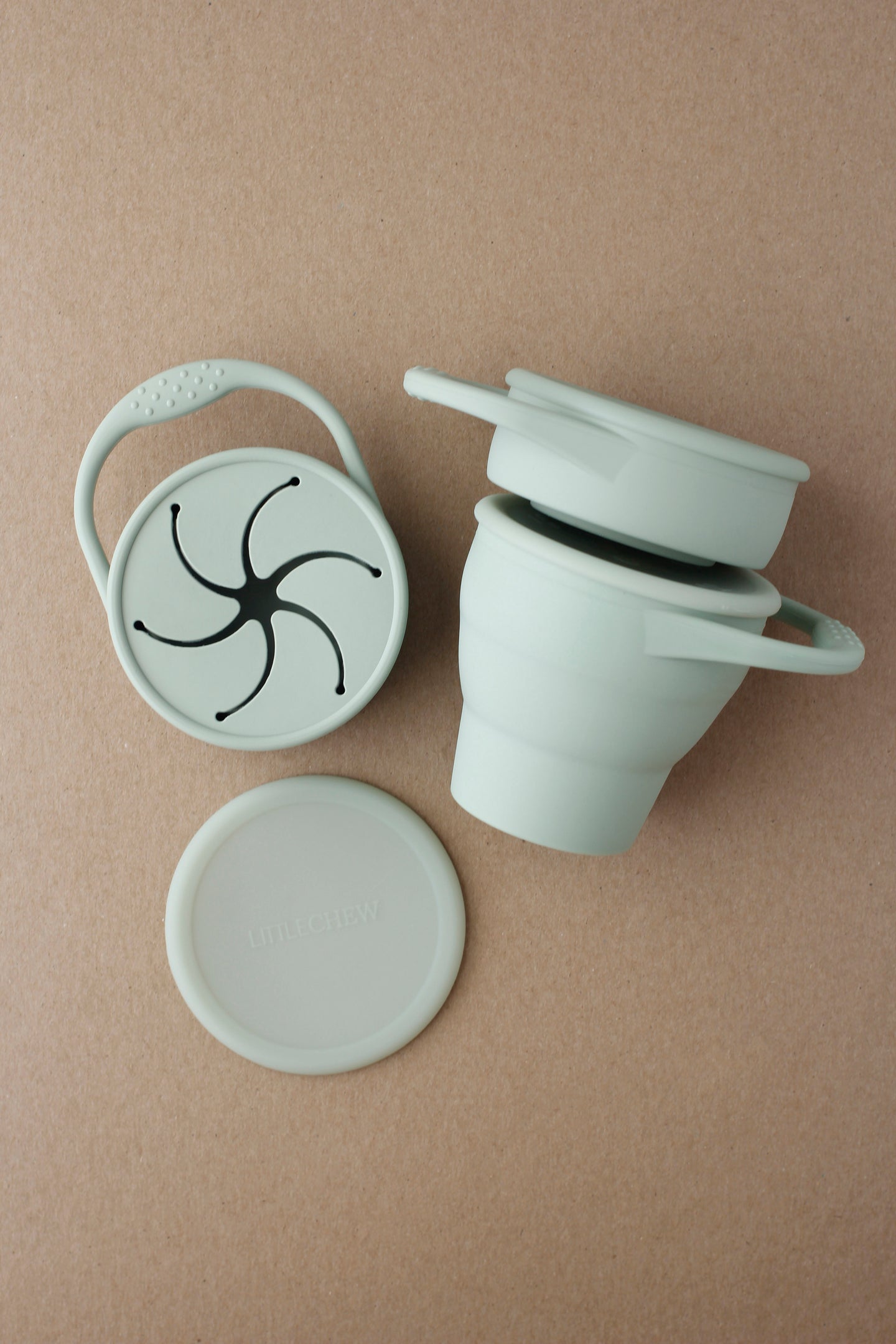 Foldable Silicone Snack Cup - Sage