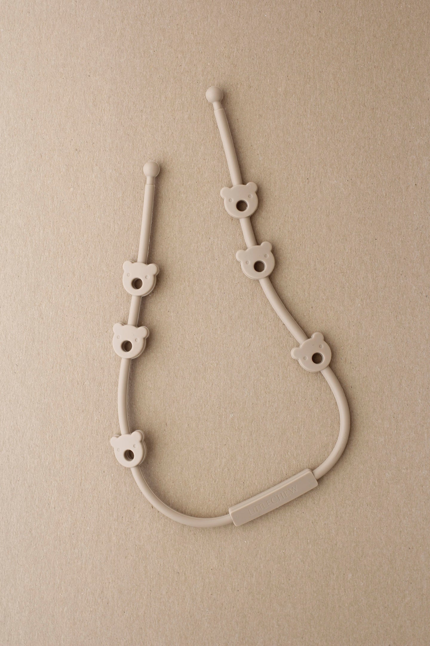 Silicone Bear Attachment - Warm Taupe