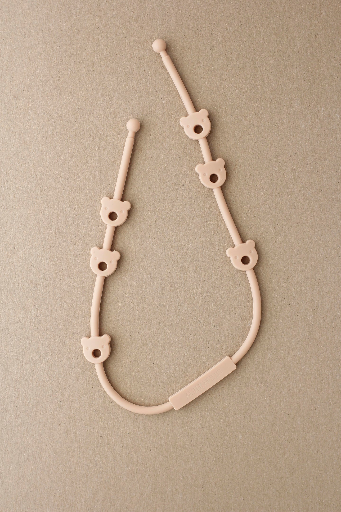 Silicone Bear Attachment - Peach