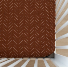 Crib Sheet - Rust Mudcloth