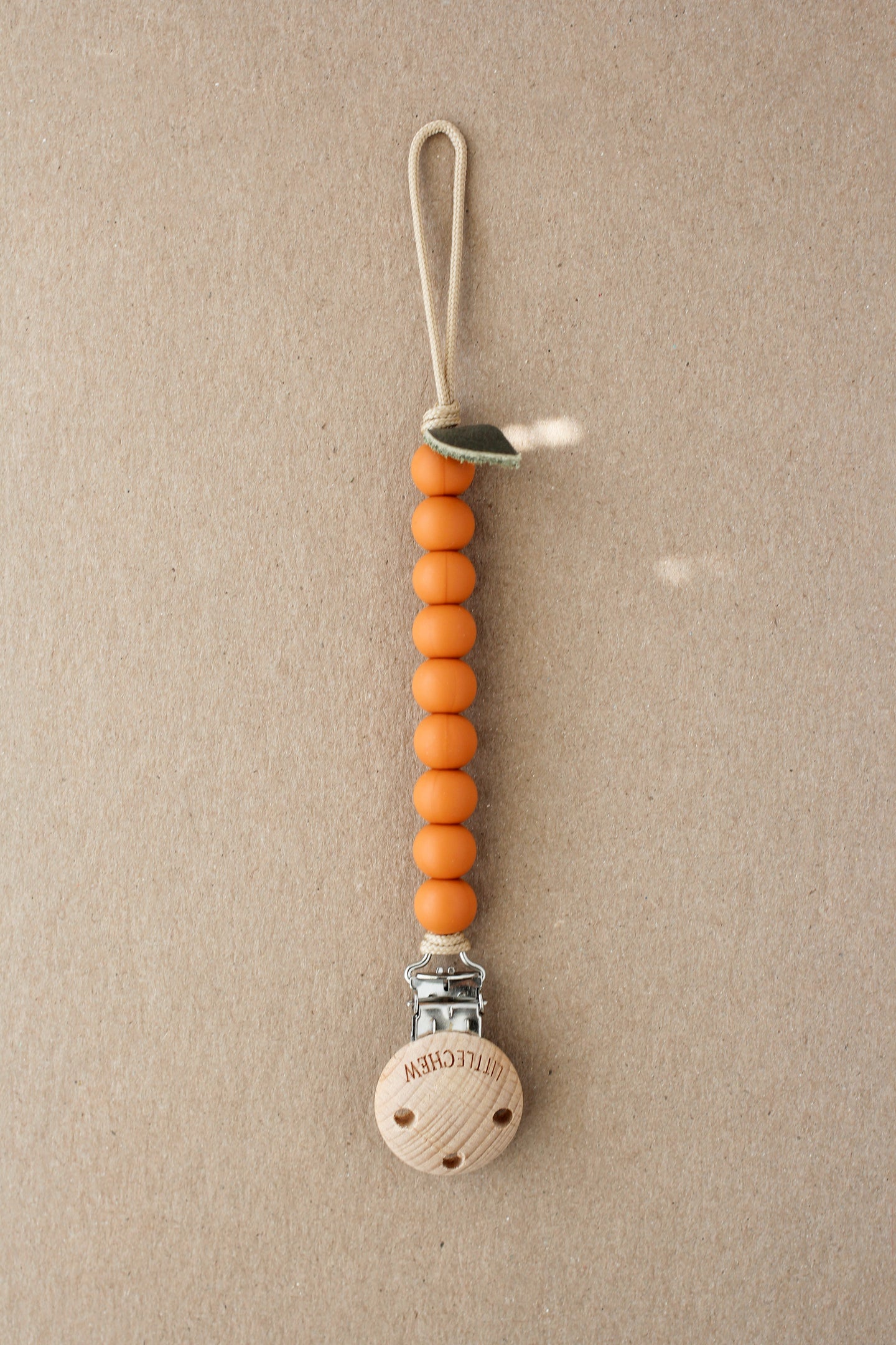 Pacifier Clip -  Mini Orange