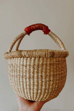 Mini Bolga Basket with leather handle