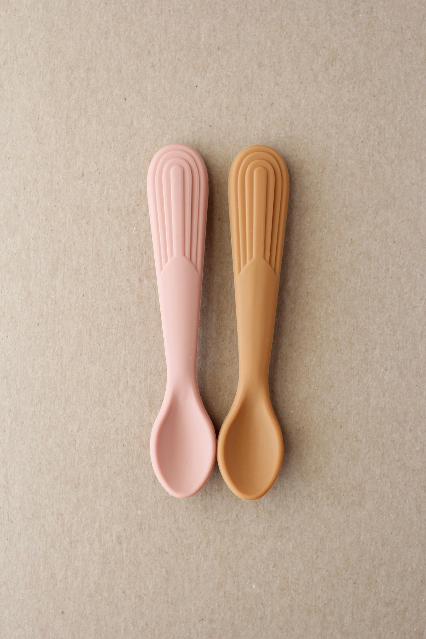 Rainbow Silicone Spoon - Cameo | Biscuit